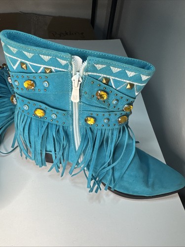 Ashro turquoise blue suede - turquoise,